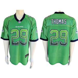 Nike NFL On Field Seattle Seahawks Earl Thomas #29 Jersey Men’s 48 Green Blue